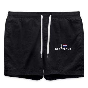J’aime Barcelone Cool Wrong Flag Thaïlande Amoureux - Short de bain - noir - Devant - AI Model Male 185 light (185cm)