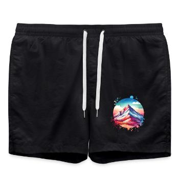 Montagne - Short de bain - noir - Devant - AI Model Male 185 light (185cm)