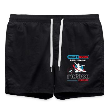 Ballerina Ballett mädchen - Badeshorts - Schwarz - Vorne - AI Model Male 185 light (185cm)