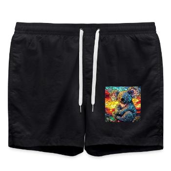 Koala - Badeshorts - Schwarz - Vorne - AI Model Male 185 light (185cm)