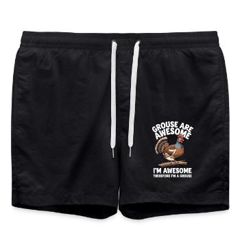 Auerhahn - Badeshorts - Schwarz - Vorne - AI Model Male 185 light (185cm)