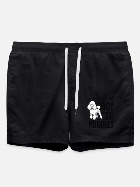 Just A Boy Who Loves Poodles - Badeshorts - Schwarz