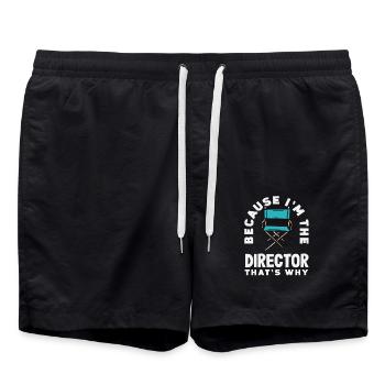 Musical Liebhaber Weil Ich Der Regisseur Bin - Badeshorts - Schwarz - Vorne - AI Model Male 185 light (185cm)