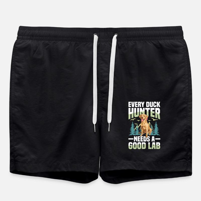 Jagd Mit Labrador - Badeshorts - Schwarz