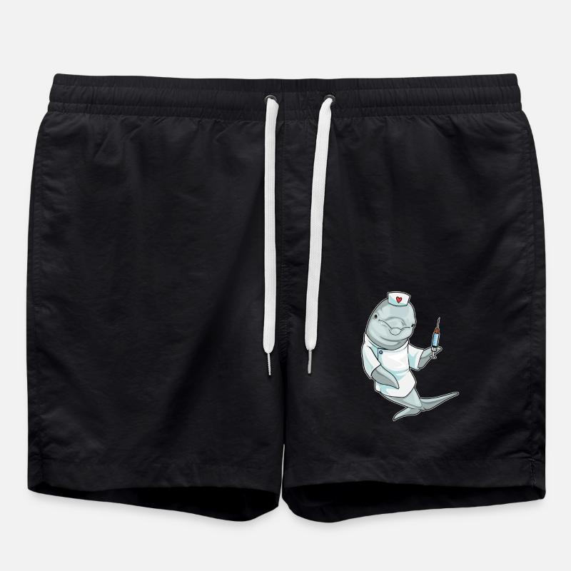 Dolphin Nurse Syringe - Swim Trunks - black