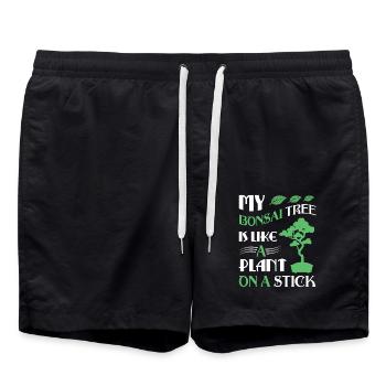Bonsai Tree - Badeshorts - Schwarz - Vorne - AI Model Male 185 light (185cm)