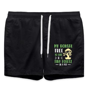 Bonsai Tree - Badeshorts - Schwarz - Vorne - AI Model Male 185 light (185cm)