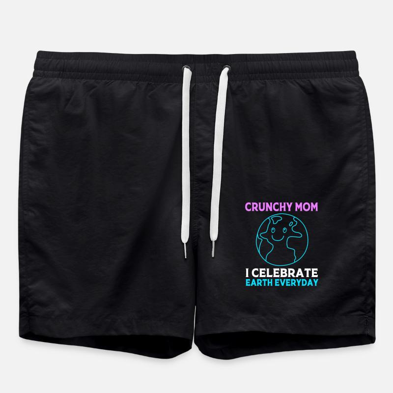 Crunchy Mom - Swim Trunks - black