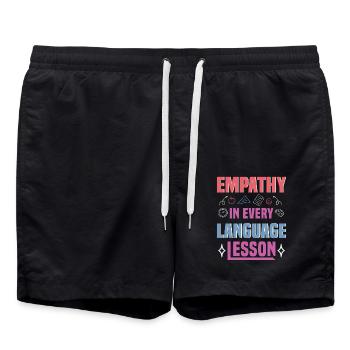 ESL-Lehrer ESL Unterricht - Badeshorts - Schwarz - Vorne - AI Model Male 185 light (185cm)