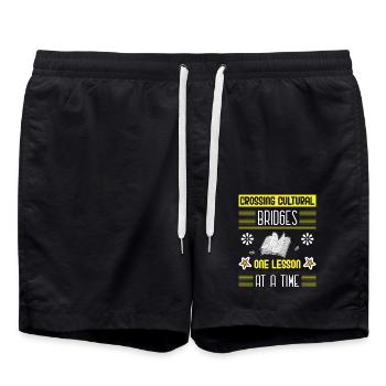 ESL-Lehrer ESL Unterricht - Badeshorts - Schwarz - Vorne - AI Model Male 185 light (185cm)
