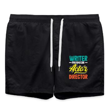 Musical Lover: Writer Producer Actor Director - Swim Trunks - black - Front - AI Model Male 185 light (185cm)