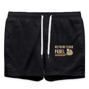 Je ne peux pas avoir de raquette de padel vintage - Short de bain - noir - Devant - AI Model Male 185 light (185cm)