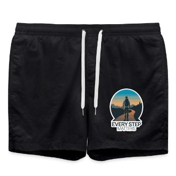 VOYAGE, CHAQUE PAS COMPTE - Short de bain - noir - Devant - AI Model Male 185 light (185cm)