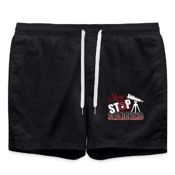Astronomer Never Stop Searching - Swim Trunks - black - Front - AI Model Male 185 light (185cm)