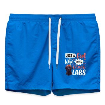 Juste une fille qui aime les laboratoires noirs - Short de bain - cobalt blue - Devant