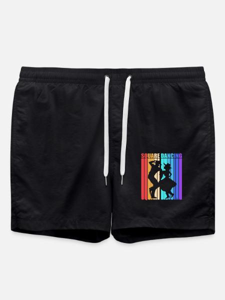 Square Dance - Swim Trunks - black