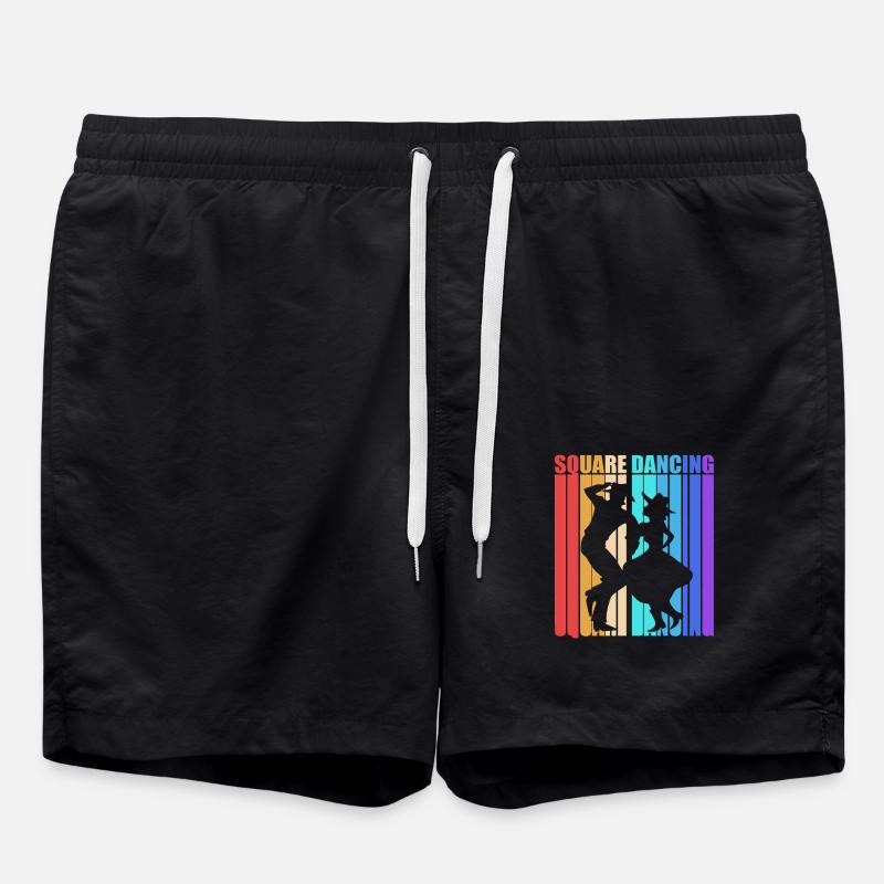 Square Dance - Swim Trunks - black