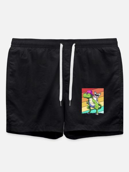 Boston Terrier - Swim Trunks - black