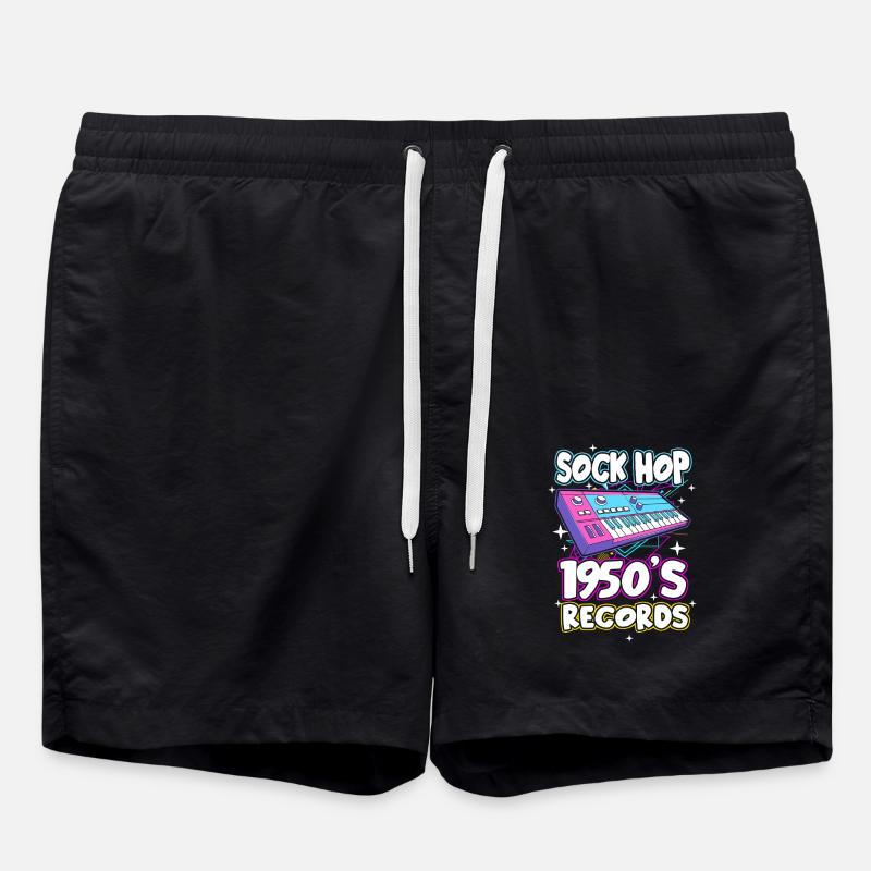 Sock Hop - Swim Trunks - black