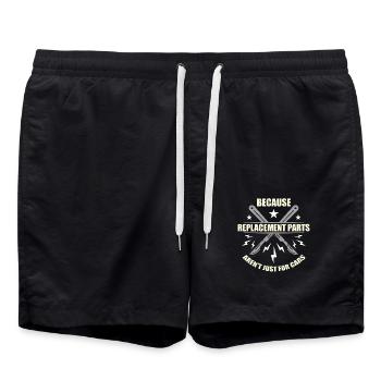 Transplant Surgery Because Replacement Medical - Swim Trunks - black - Front - AI Model Male 185 light (185cm)
