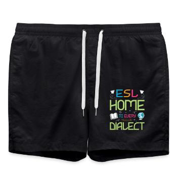 ESL-Lehrer ESL Unterricht - Badeshorts - Schwarz - Vorne - AI Model Male 185 light (185cm)