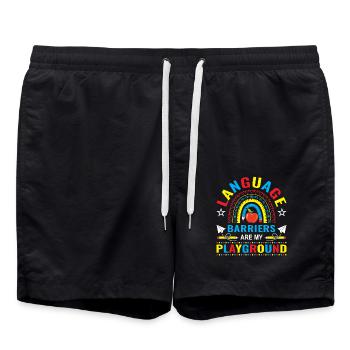 ESL-Lehrer ESL Unterricht - Badeshorts - Schwarz - Vorne - AI Model Male 185 light (185cm)
