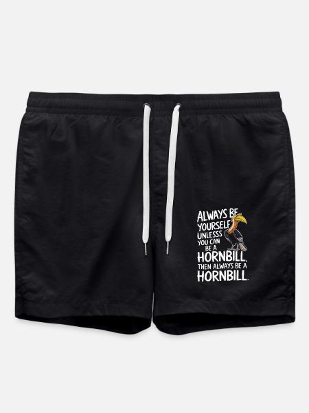 Nashornvogel - Badeshorts - Schwarz