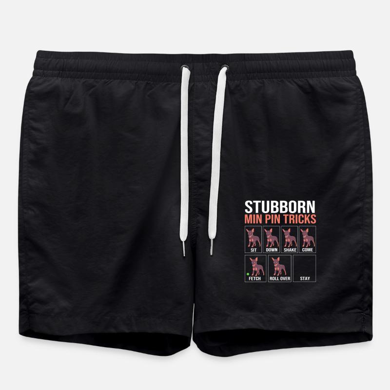 Miniature Pinscher - Swim Trunks - black