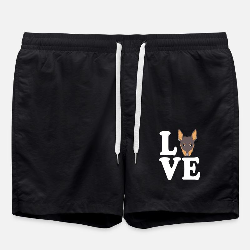 Miniature Pinscher - Swim Trunks - black
