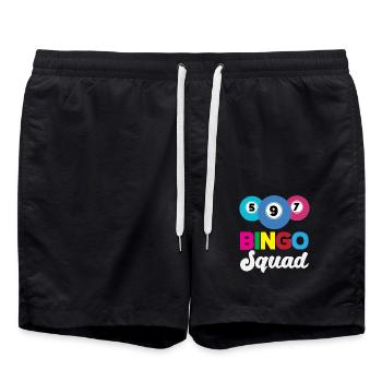 Bingo Squad pour les joueurs de bingo - Short de bain - noir - Devant - AI Model Male 185 light (185cm)
