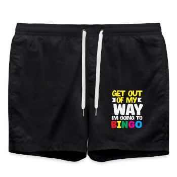 Joueurs de bingo hors du chemin Je vais bingo - Short de bain - noir - Devant - AI Model Male 185 light (185cm)