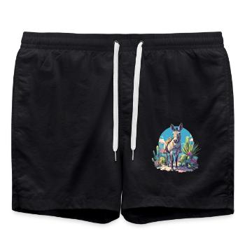 Maultiere Maultier - Badeshorts - Schwarz - Vorne - AI Model Male 185 light (185cm)