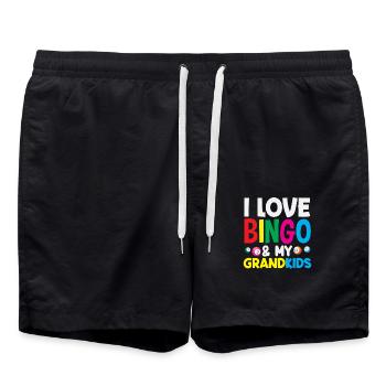 Bingo Players Love Grandchildren - Swim Trunks - black - Front - AI Model Male 185 light (185cm)