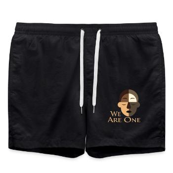 Nous sommes un Diversité Égalité Tolérance - Short de bain - noir - Devant - AI Model Male 185 light (185cm)