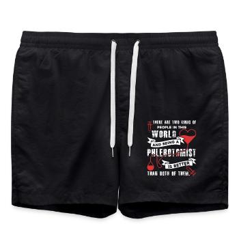 Being A Phlebotomist Is Better - Swim Trunks - black - Front - AI Model Male 185 light (185cm)