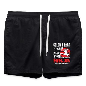 Color Guard Color Guard Job Title - Swim Trunks - black - Front - AI Model Male 185 light (185cm)
