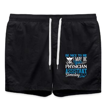 I May Be Your Physician Assistant Someday - Swim Trunks - black - Front - AI Model Male 185 light (185cm)
