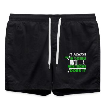 Pi Day Funny Pi Day - Swim Trunks - black - Front - AI Model Male 185 light (185cm)