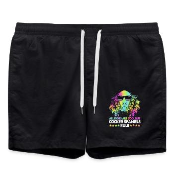 Cocker Spaniel - Swim Trunks - black - Front - AI Model Male 185 light (185cm)