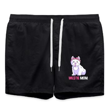 West Highland Terrier - Badeshorts - Schwarz - Vorne - AI Model Male 185 light (185cm)