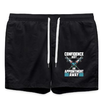 Plastic Surgery Confidence Just Cosmetic Surgeon - Swim Trunks - black - Front - AI Model Male 185 light (185cm)