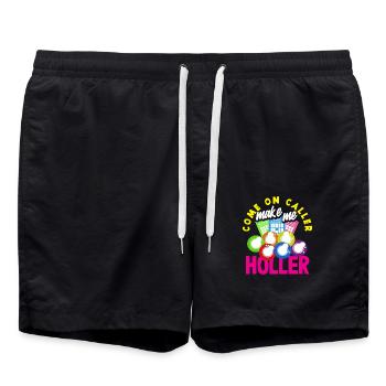 Bingo Spieler Komm Rufe Mich An - Badeshorts - Schwarz - Vorne - AI Model Male 185 light (185cm)