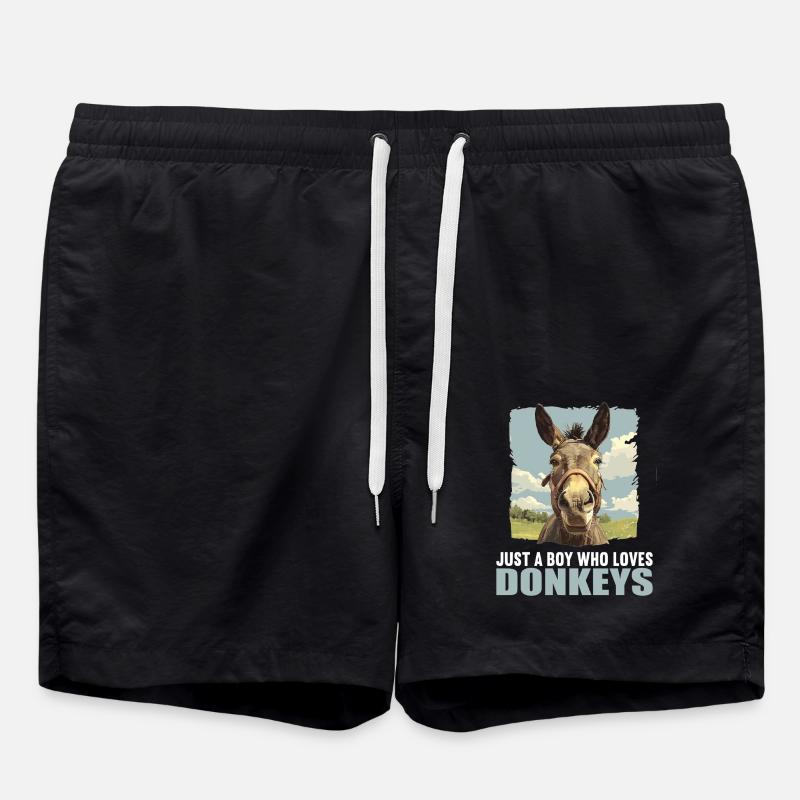 Donkey Esel - Badeshorts - Schwarz
