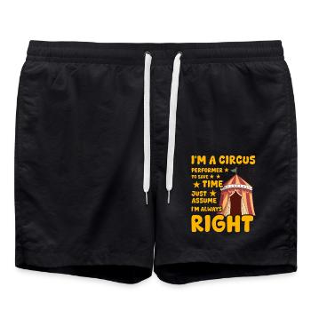 I'm a Circus Performer - Swim Trunks - black - Front - AI Model Male 185 light (185cm)