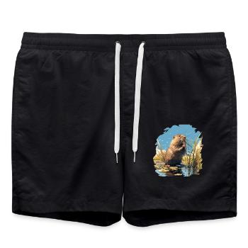 Rat musqué - Short de bain - noir - Devant - AI Model Male 185 light (185cm)