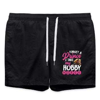 Hobby Horsing Hobby Horse Horse Horse Riding - Swim Trunks - black - Front - AI Model Male 185 light (185cm)