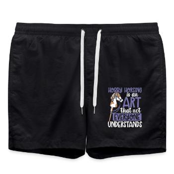 Hobby Horsing Hobby Horse Horse Horse Riding - Swim Trunks - black - Front - AI Model Male 185 light (185cm)