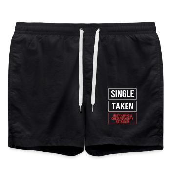 Retriever de la baie de Chesapeake - Short de bain - noir - Devant - AI Model Male 185 light (185cm)