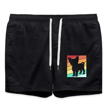 Yorkshire Terrier - Swim Trunks - black - Front - AI Model Male 185 light (185cm)