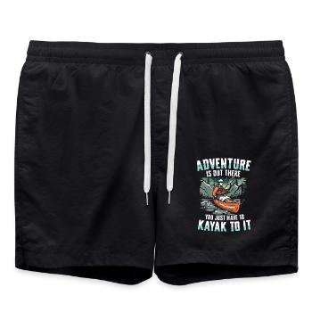 Adventure Awaits You: Kayaking Experience in the - Swim Trunks - black - Front - AI Model Male 185 light (185cm)